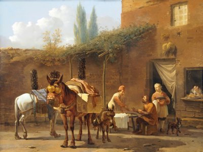 Arrieros en una posada de Karel Dujardin